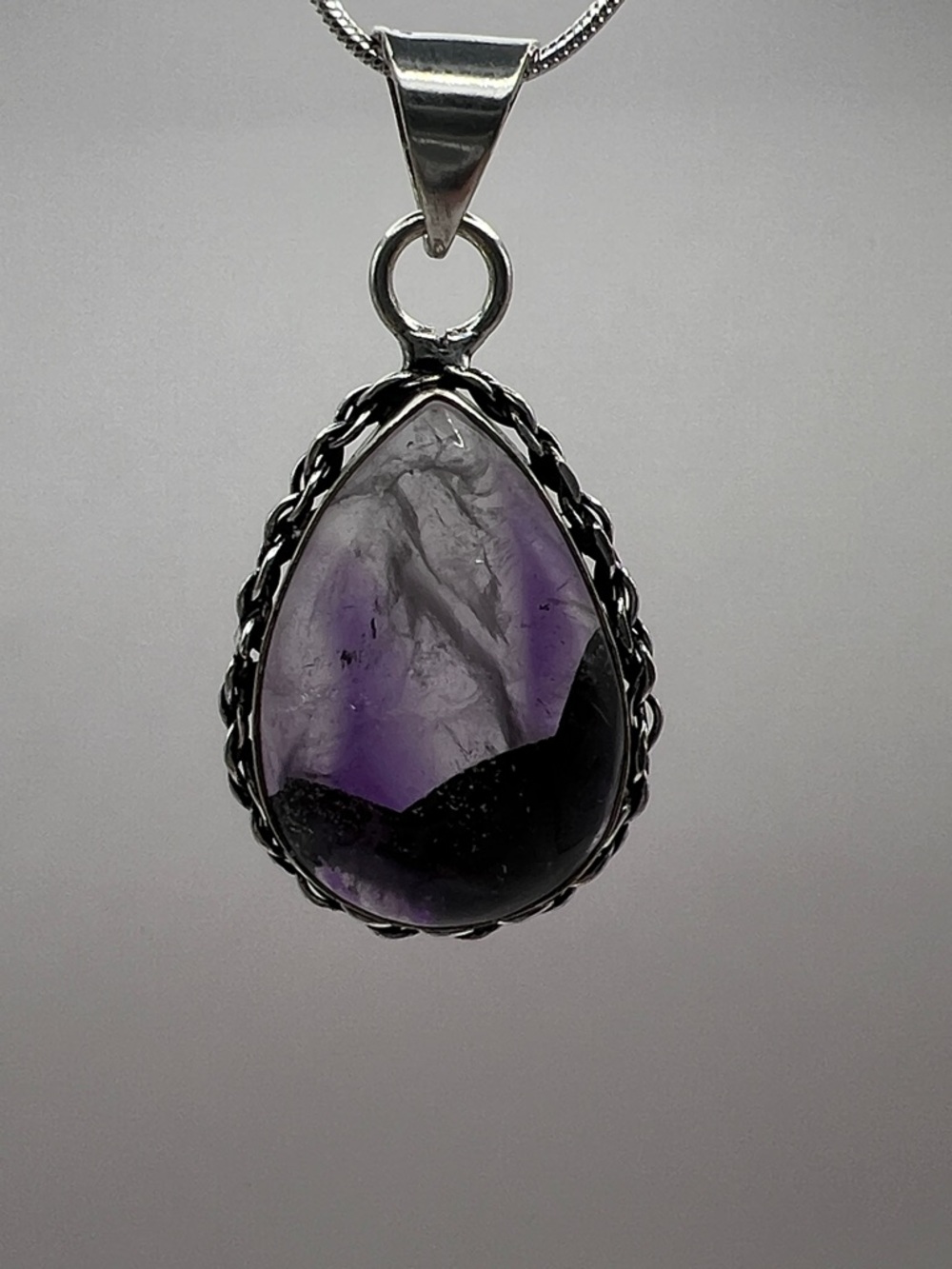 Teardrop Amethyst Pendant necklace